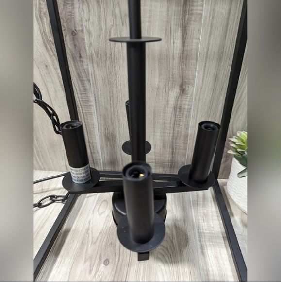 Chandelier Open Cage Black Matte Industrial - Picture 5 of 15